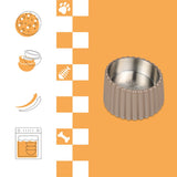 RiverTail Ridge Small/Medium Slanted Concrete and Stainless Steel Bowl 16oz (2 Cups) Pet Feeder