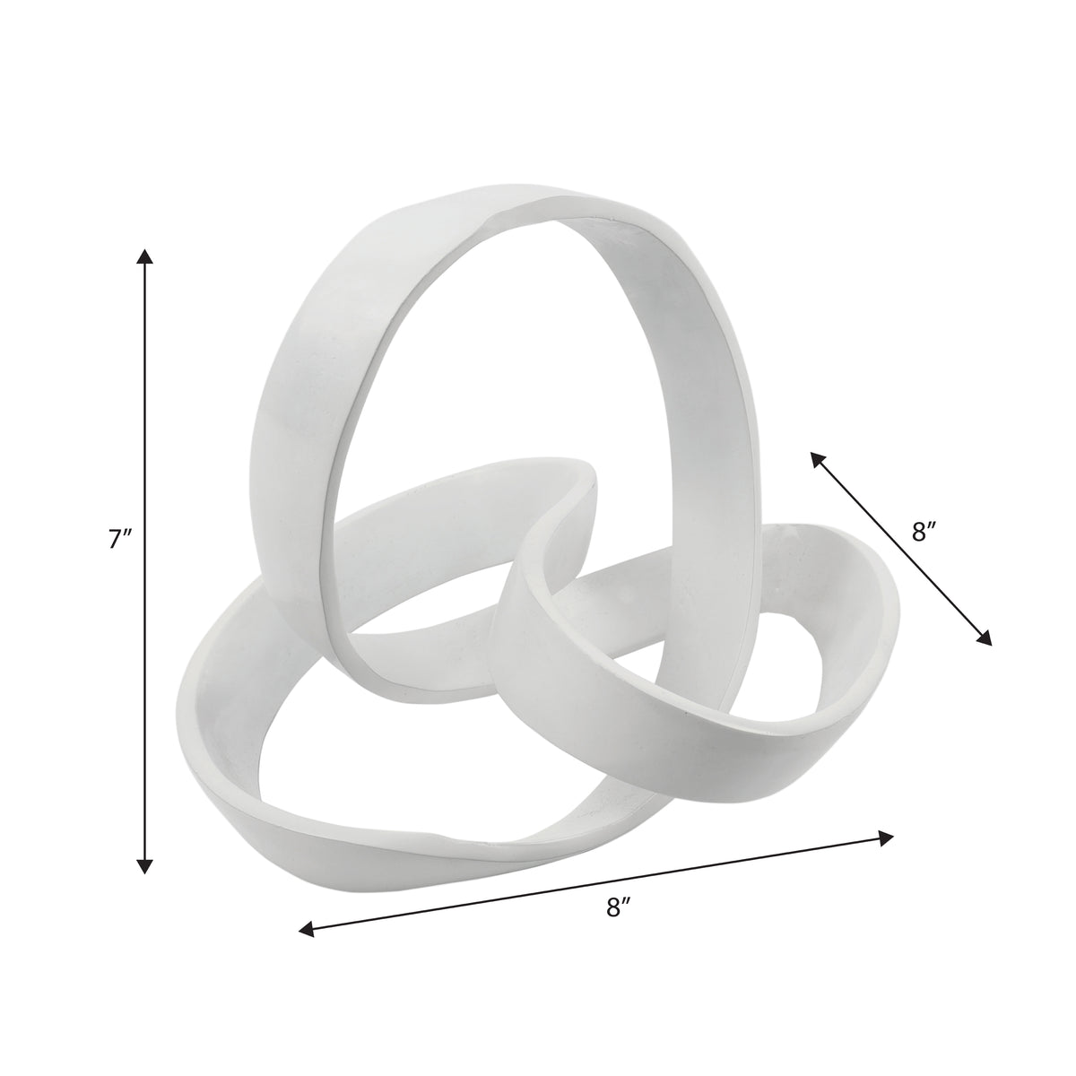 Selen 7" Aluminum Abstract Knot Decorative Sculpture