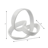 Selen 7" Aluminum Abstract Knot Decorative Sculpture