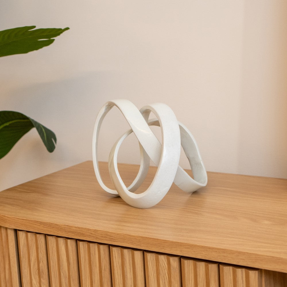 Selen 7" Aluminum Abstract Knot Decorative Sculpture