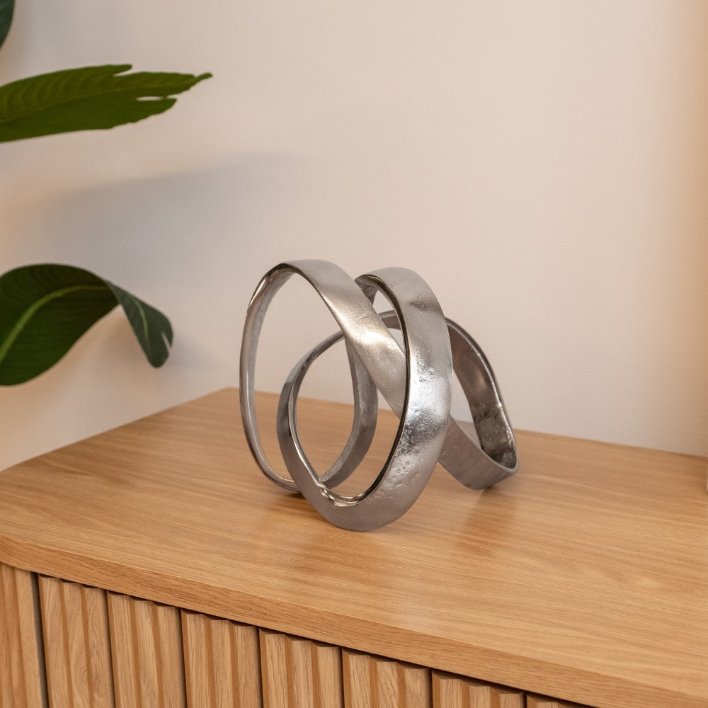 Selen 7" Aluminum Abstract Knot Decorative Sculpture