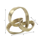 Selen 7" Aluminum Abstract Knot Decorative Sculpture
