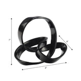 Selen 7" Aluminum Abstract Knot Decorative Sculpture