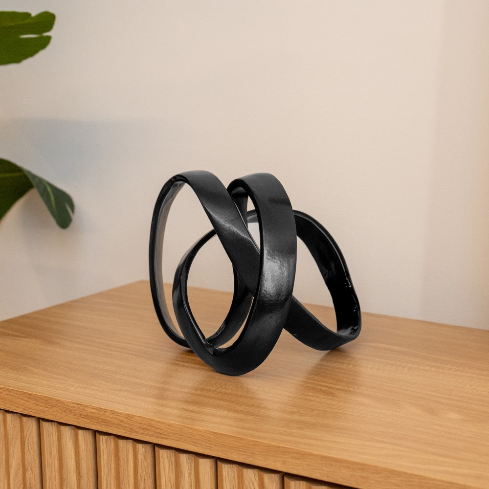 Selen 7" Aluminum Abstract Knot Decorative Sculpture