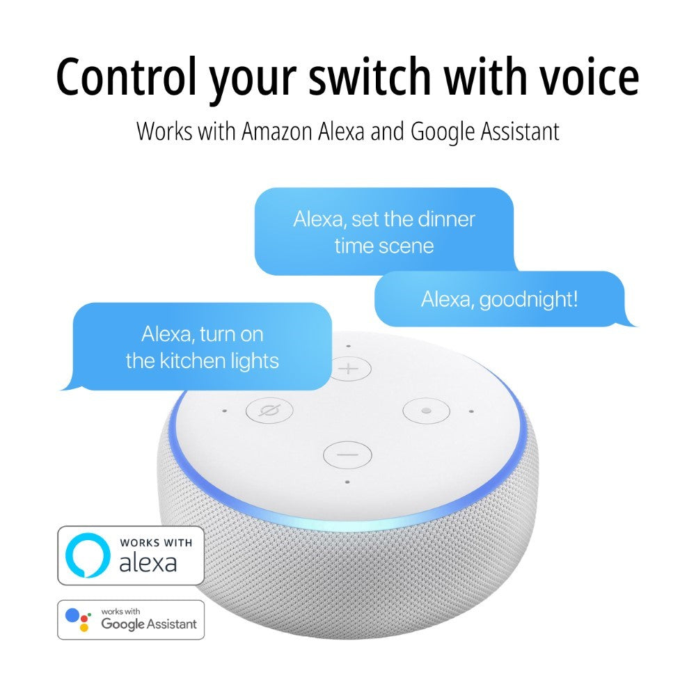 Sanni Smart Dimmer  Smart Ligting Touch/Slide Dimmer Switch - WiFi Remote App Control; Compatible with Alexa and Google Home Assistant