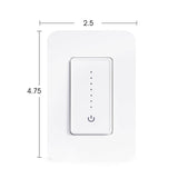Sanni Smart Dimmer  Smart Ligting Touch/Slide Dimmer Switch - WiFi Remote App Control; Compatible with Alexa and Google Home Assistant