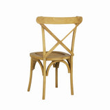 Ricky Classic Traditional X-Back Wood Outdoor Dining Chair Set 2