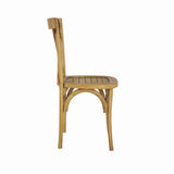 Ricky Classic Traditional X-Back Wood Outdoor Dining Chair Set 2