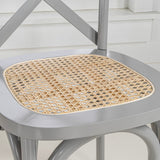 Seeta Classic Traditional X-Back Wood Rattan Dining Chair Set 2