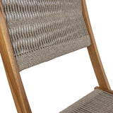 Nancy Modern Coastal 3-Piece Acacia Wood Outdoor Folding Bistro Set