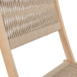 Nancy Modern Coastal 3-Piece Acacia Wood Outdoor Folding Bistro Set