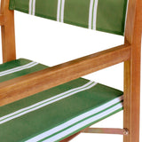 Naterra Classic Vintage Outdoor Acacia Wood Folding Director Chair with Canvas Seat
