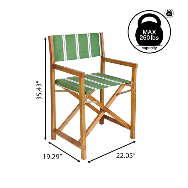 Dimension Image Green Stripe/Teak Brown (Set of 2)