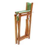 Naterra Classic Vintage Outdoor Acacia Wood Folding Director Chair with Canvas Seat