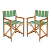 Green Stripe/Teak Brown (Set of 2)