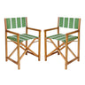 Green Stripe/Teak Brown (Set of 2)