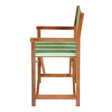 Naterra Classic Vintage Outdoor Acacia Wood Folding Director Chair with Canvas Seat