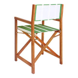 Naterra Classic Vintage Outdoor Acacia Wood Folding Director Chair with Canvas Seat
