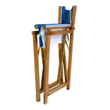 Naterra Classic Vintage Outdoor Acacia Wood Folding Director Chair with Canvas Seat