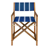 Naterra Classic Vintage Outdoor Acacia Wood Folding Director Chair with Canvas Seat