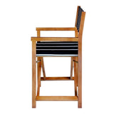 Naterra Classic Vintage Outdoor Acacia Wood Folding Director Chair with Canvas Seat