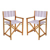 Lavender Stripe/Teak Brown (Set of 2)