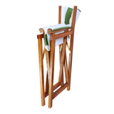 Naterra Classic Vintage Outdoor Acacia Wood Folding Director Chair with Canvas Seat
