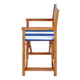 Naterra Classic Vintage Outdoor Acacia Wood Folding Director Chair with Canvas Seat