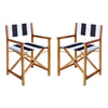Charcoal and White Stripe/Teak Brown (Set of 2)