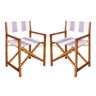 Lavender and White Stripe/Teak Brown (Set of 2)