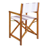 Naterra Classic Vintage Outdoor Acacia Wood Folding Director Chair with Canvas Seat