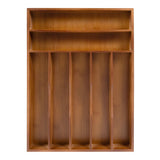Sora 16.3 in. W x 12.3 in. D x 2 in. H Modern Farmhouse Handcrafted Bamboo 7-Slot Kitchen Drawer Organizer