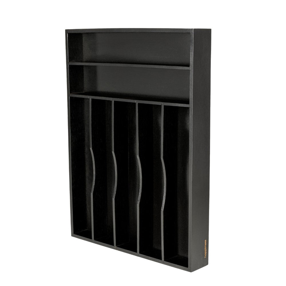 Sora 16.3 in. W x 12.3 in. D x 2 in. H Modern Farmhouse Handcrafted Bamboo 7-Slot Kitchen Drawer Organizer