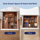 Brindle Handcrafted 5-Piece Multi-Use Individual Bamboo Drawer Organizer Boxes