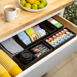 Brindle Handcrafted 5-Piece Multi-Use Individual Bamboo Drawer Organizer Boxes