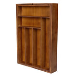 Virella 12.2 in. W x 17 in. D x 2.4 in. H Modern Farmhouse Handcrafted Bamboo Expandable 8-Slot Kitchen Drawer Organizer