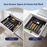 Virella 12.2 in. W x 17 in. D x 2.4 in. H Modern Farmhouse Handcrafted Bamboo Expandable 8-Slot Kitchen Drawer Organizer
