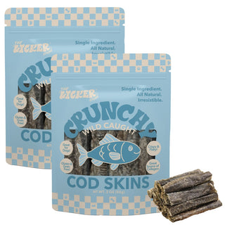 OakTreat Gluten and Grain-Free Omega-3 Single Ingredient Crunchy Dried Cod Skin for Dogs