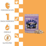 ValleyMunch Gluten and Grain-Free Omega-3 Single Ingredient Crunchy Dried Baltic Sprats for Dogs and Cats