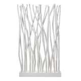Velmora 39"W x 68"H Coastal Bohemian Handcrafted Teak Branch Single Panel Room Divider