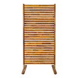 Arcelon 36"W x 74"H Coastal Transitional Acacia Wood Slat Indoor/Outdoor Single Panel Room Divider