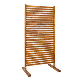 Arcelon 36"W x 74"H Coastal Transitional Acacia Wood Slat Indoor/Outdoor Single Panel Room Divider