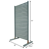 Arcelon 36"W x 74"H Coastal Transitional Acacia Wood Slat Indoor/Outdoor Single Panel Room Divider