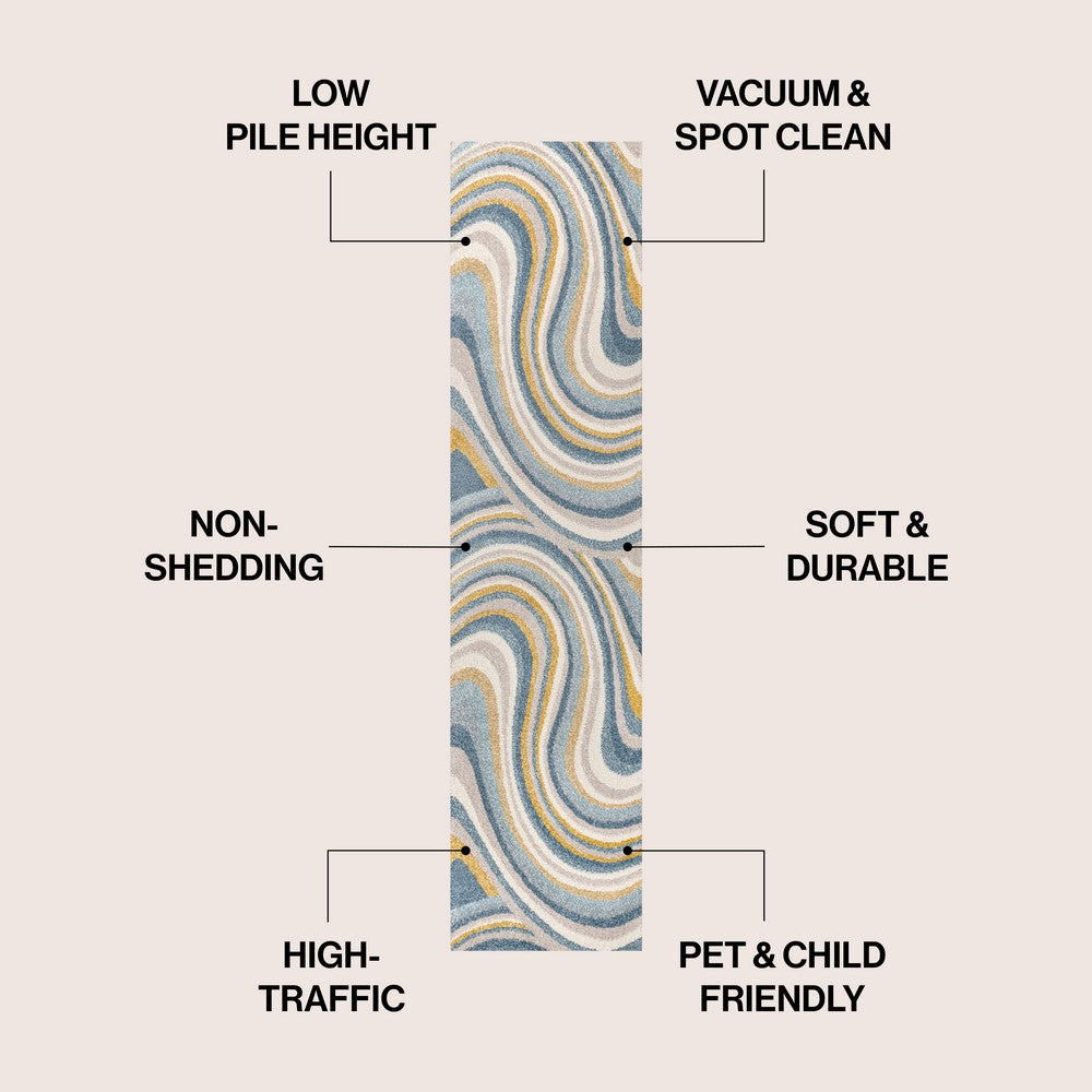 Orren Abstract Swirl Area Rug