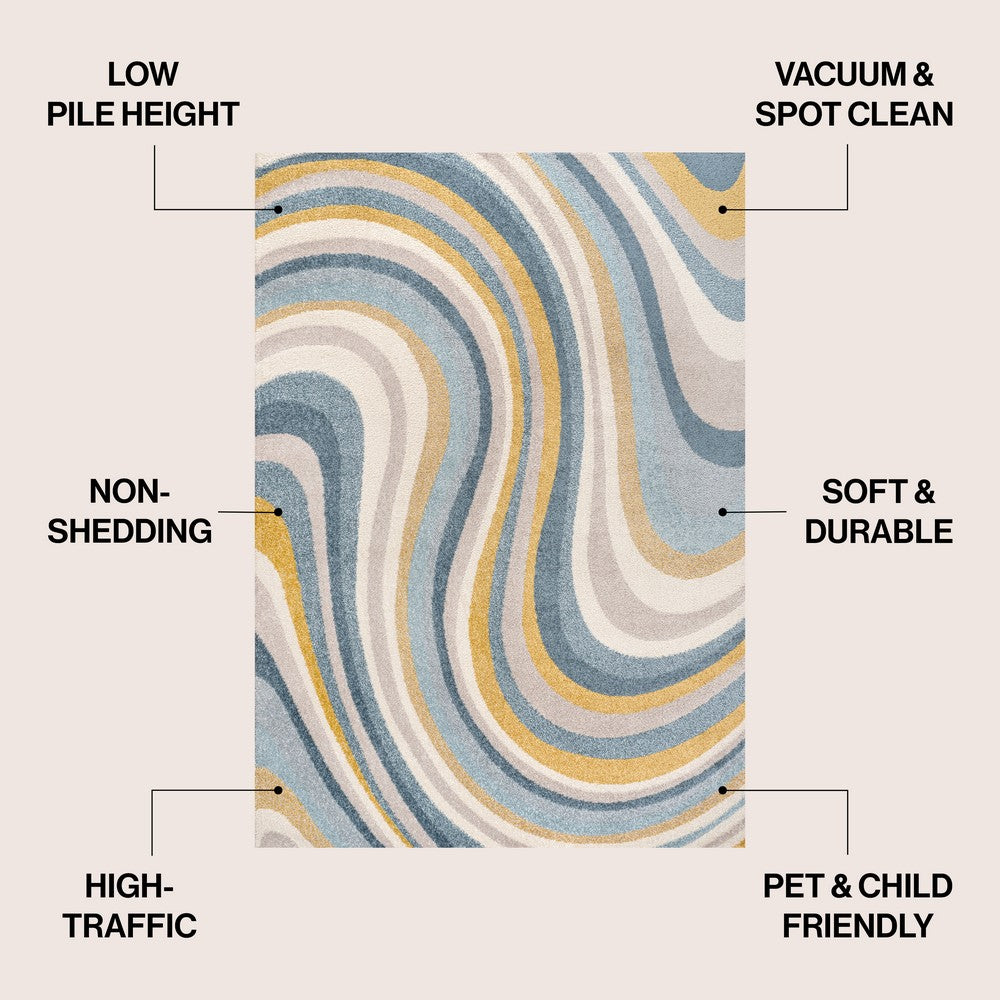 Orren Abstract Swirl Area Rug