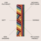 Naz Rainbow Contemporary Stripe Area Rug