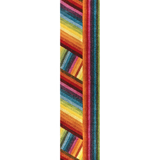 Naz Rainbow Contemporary Stripe Area Rug