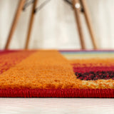 Naz Rainbow Contemporary Stripe Area Rug