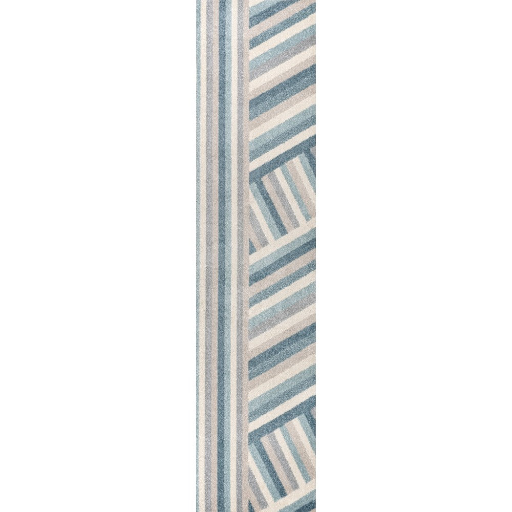 Naz Rainbow Contemporary Stripe Area Rug