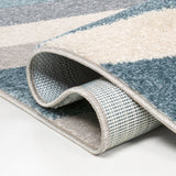 Naz Rainbow Contemporary Stripe Area Rug
